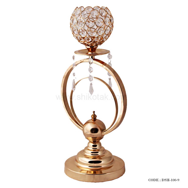 شمعدان تک شعله طلایی مدل 9-100