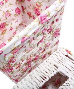 ست جادستمال و سطل مربع گل دار