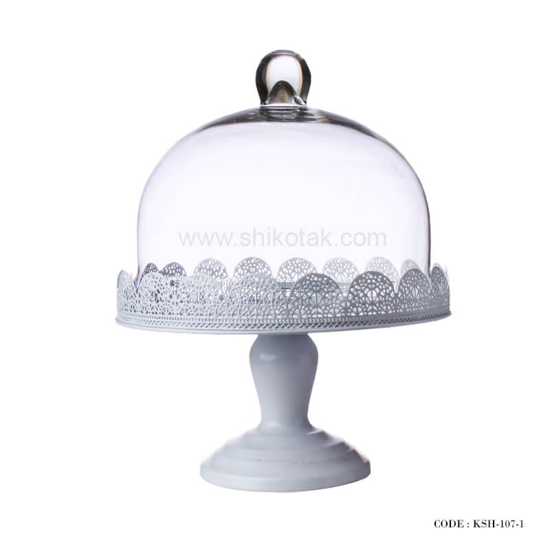 کیک خوری سفید طرح سیلویا سایز بزرگ