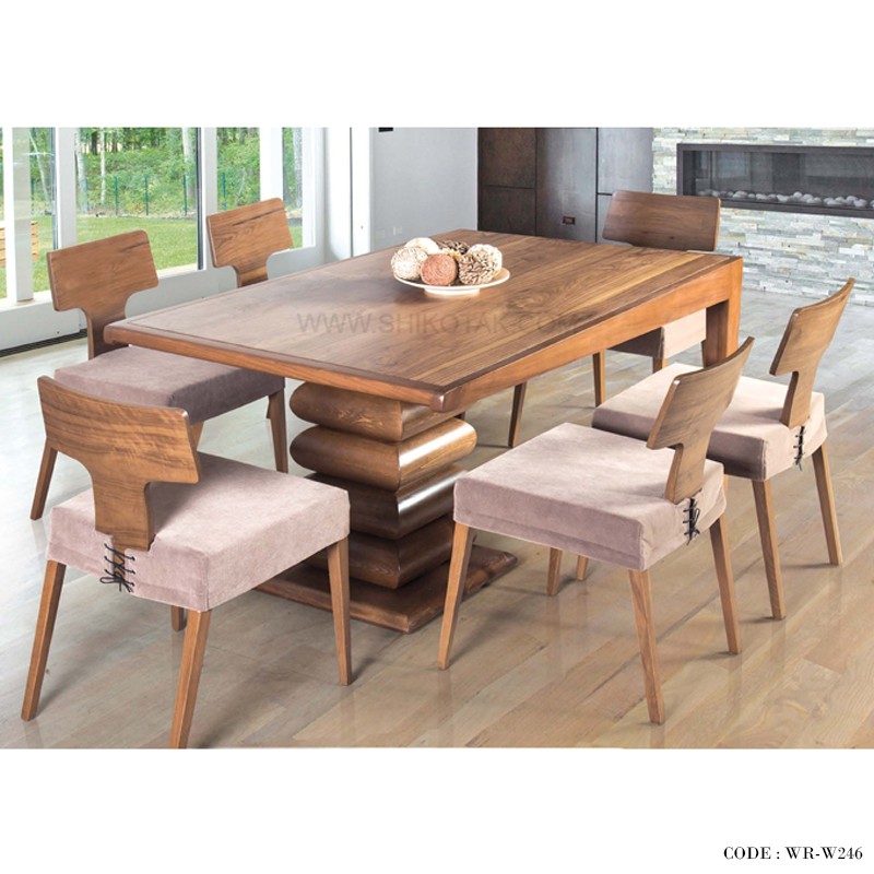 ست ناهار خوری شش نفره طرح سه پایه