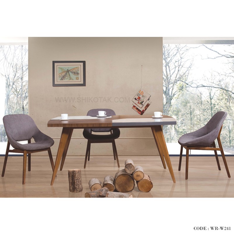 سرویس میز و صندلی ناهار خوری شش نفره راحت کوچک