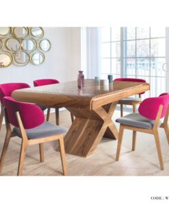 ست ناهار خوری 6 نفره طرح میز ضربدری