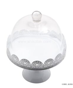 کیک خوری سفید طرح سیلویا سایز کوچک