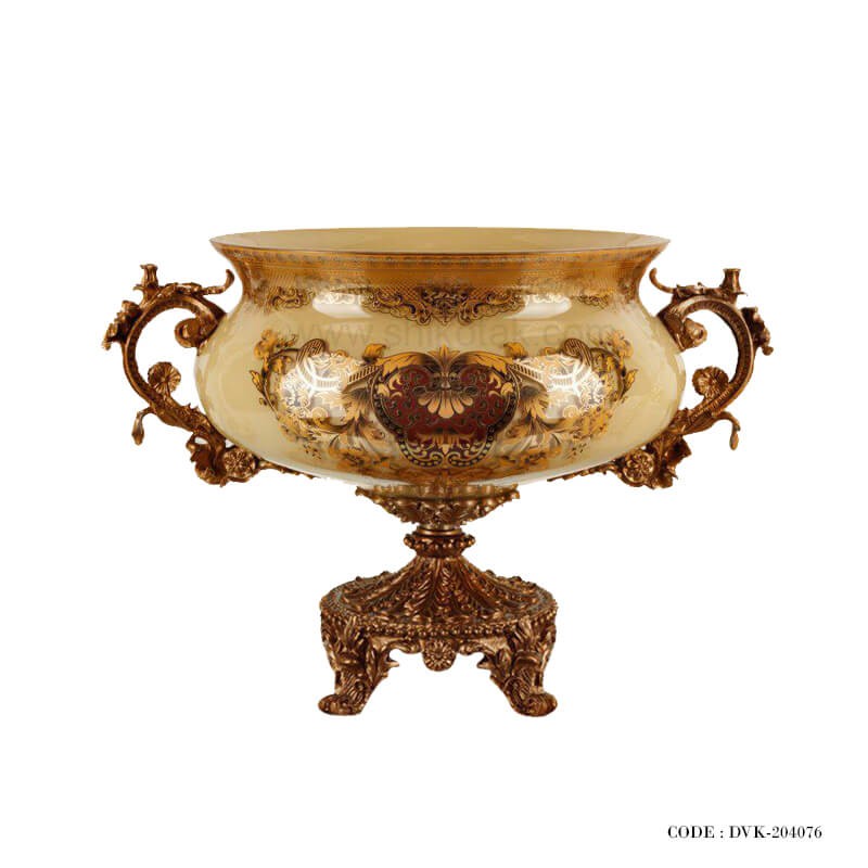 ظرف پایه برنز طلاکوب سری 76 نسکافه ای