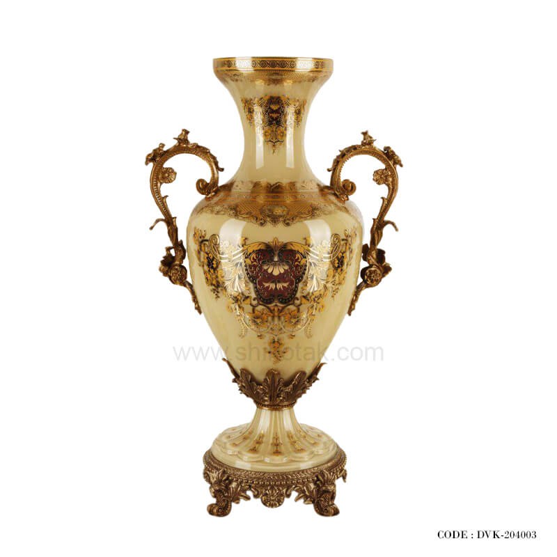 گلدان تزئینی طلاکوب سری 03 نسکافه ای