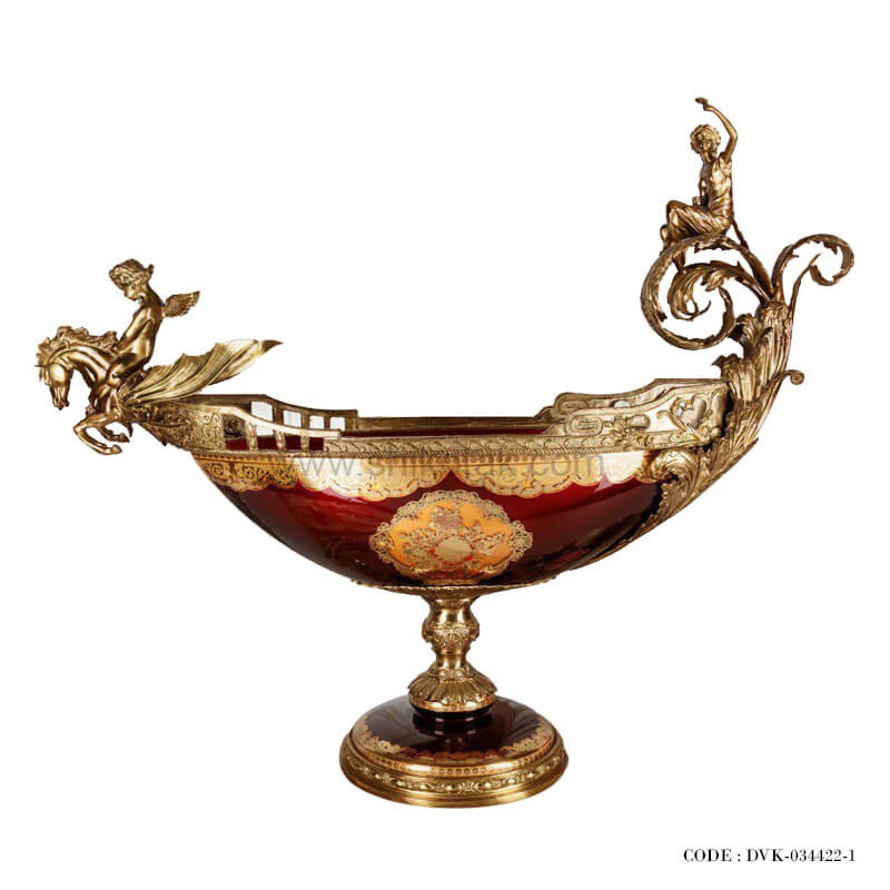 دکوری زینتی طلاکوب سری 422 زرشکی