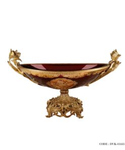 ظرف میوه خوری طلاکوب سری 414 زرشکی