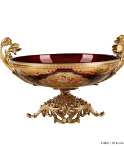 ظرف میوه خوری پایه برنز سری 413 زرشکی