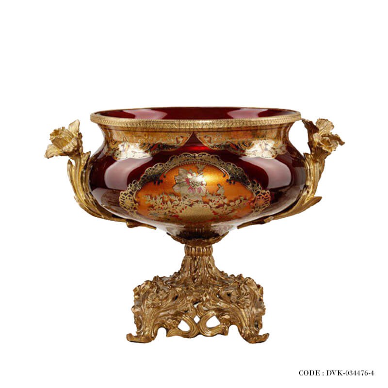 دکوری طلاکوب پایه برنز سری 476 سایز بزرگ