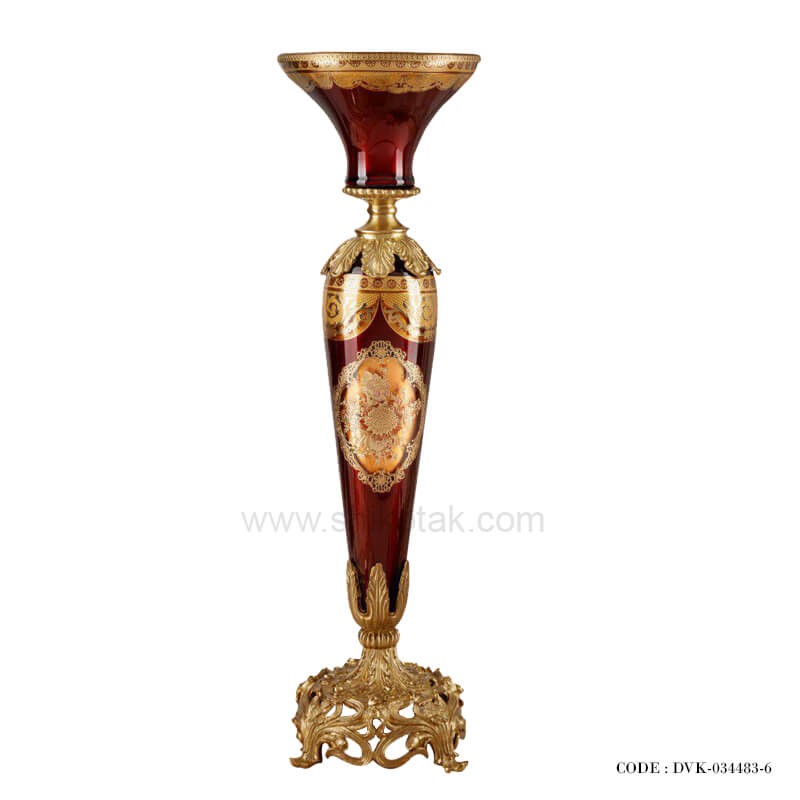 دکوری پایه برنز زرشکی سری 483