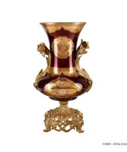 گلدان پایه دار برنز سری 400 زرشکی