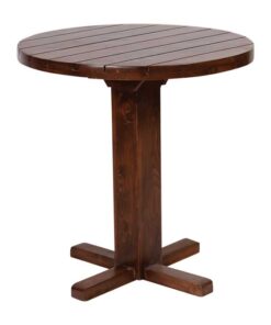 میز ناهارخوری چوبی گرد پایه بلند