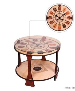میز عسلی ساعتی چوبی سری3303