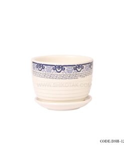 گلدان و زیرگلدانی سرامیکی طرح اسلیمی