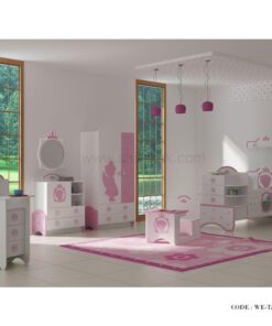 سرویس خواب کودک دخترانه مدل تاج صورتی