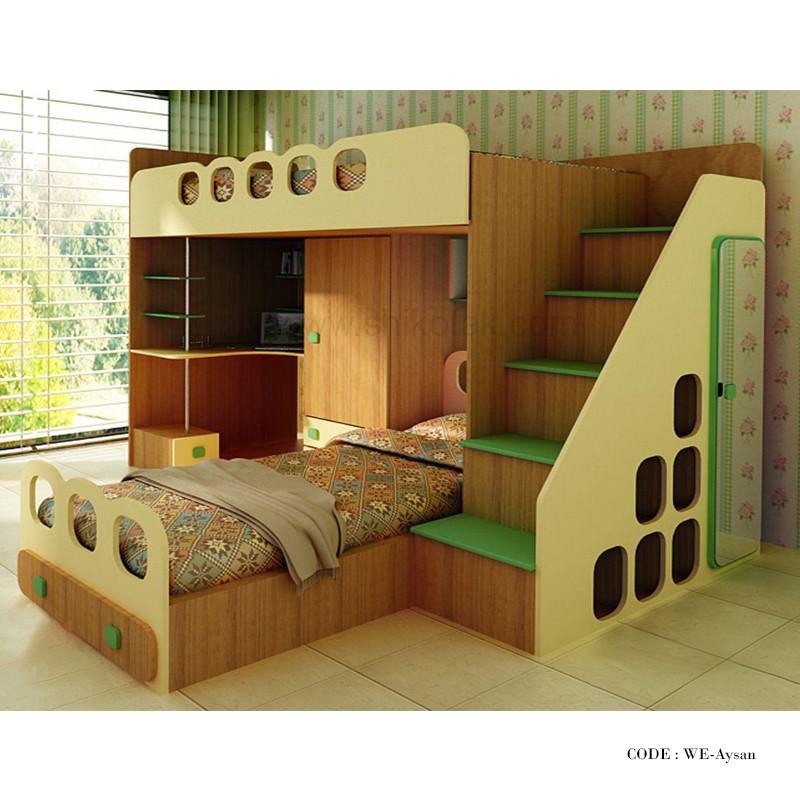 ست تخت خواب نوزاد-نوجوان شیک مدل آیسان