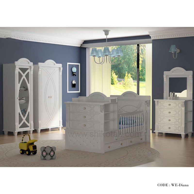 ست تختخواب نوزاد-نوجوان طرح دیانا