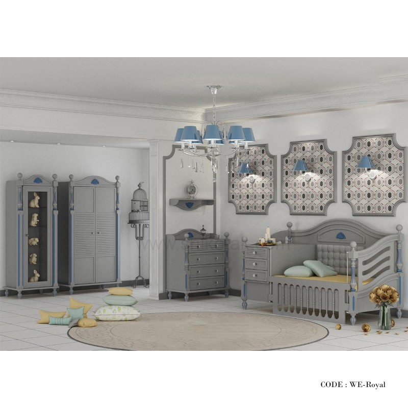 ست تخت نوزاد-نوجوان مدل رویال