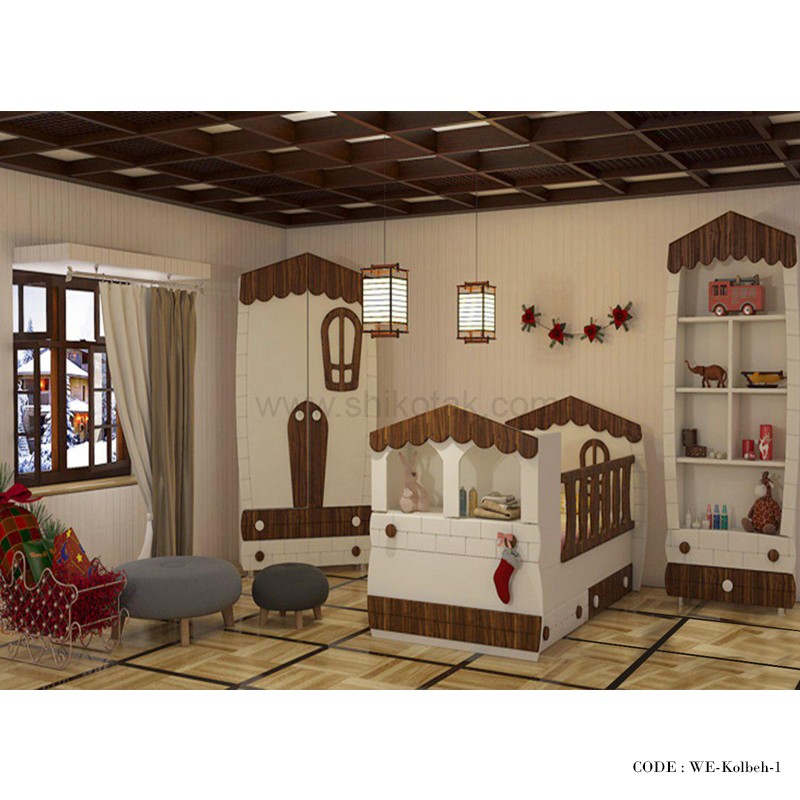 سرویس خواب نوزاد-نوجوان مدل کلبه 1