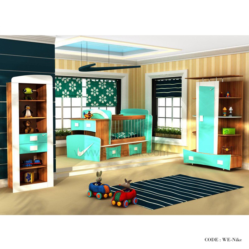 سرویس تخت و کمد نوزاد-نوجوان مدل نایک