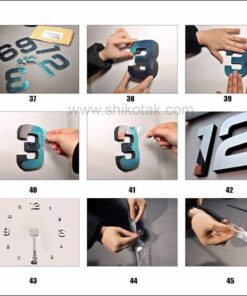 ساعت تکه ای قطر 80 طرح عدد سیلور