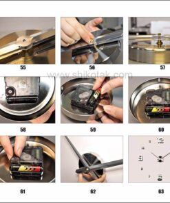 ساعت تکه ای قطر 80 طرح عدد سیلور