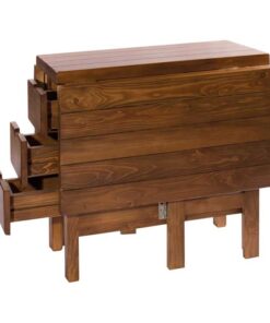 ست صندلی و میز غذا خوری کمجای تاشوی دو نفره چوبی