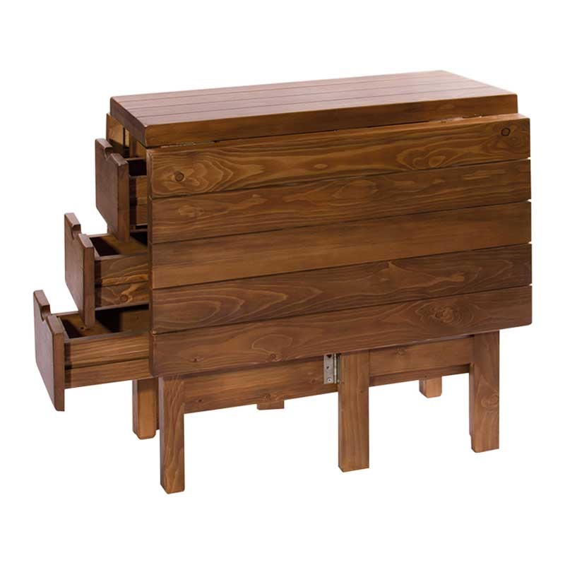 ست صندلی و میز غذا خوری کمجای تاشوی دو نفره چوبی