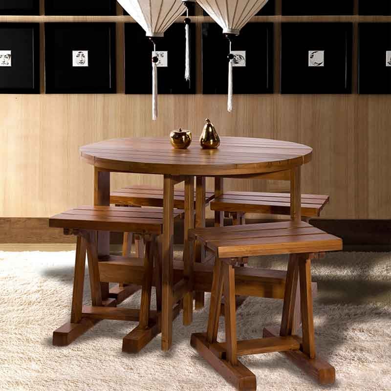 ناهار خوری تاشوی چهار نفره چوبی