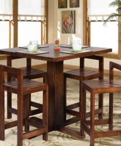 میز و صندلی پایه بلند ناهارخوری چهار نفره