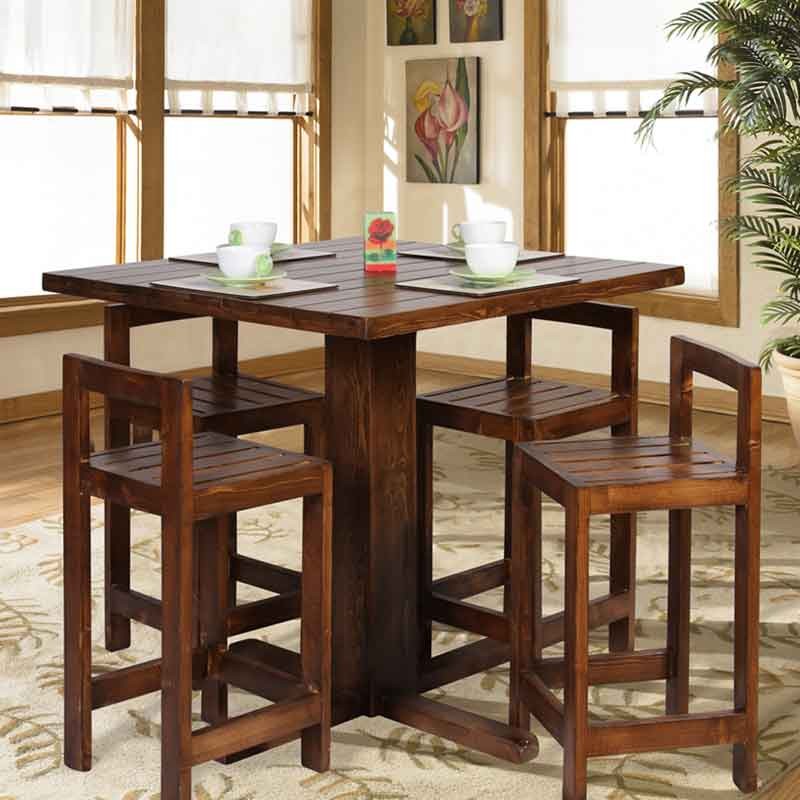 میز و صندلی پایه بلند ناهارخوری چهار نفره