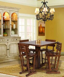 میز و صندلی پایه بلند ناهار خوری چهار نفره طرح رویا