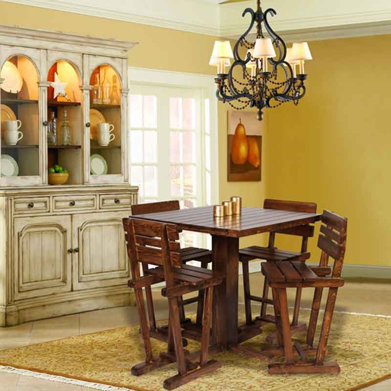 میز و صندلی پایه بلند ناهار خوری چهار نفره طرح رویا