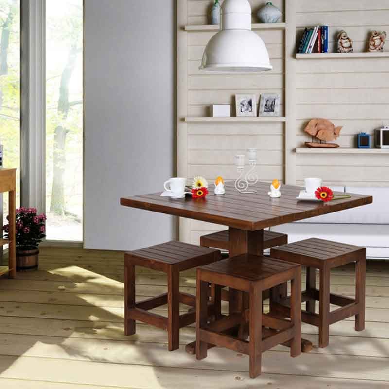 ست صندلی و میز کم جای چهار نفره ناهار خوری