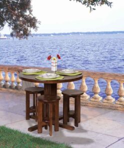 سرویس میز و صندلی ناهار خوری سه نفره طرح نیمکت