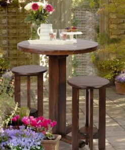 سرویس ناهارخوری دو نفره چوبی گرد