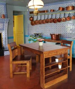 ست میز ناهارخوری طبقه دار چهارنفره چوبی