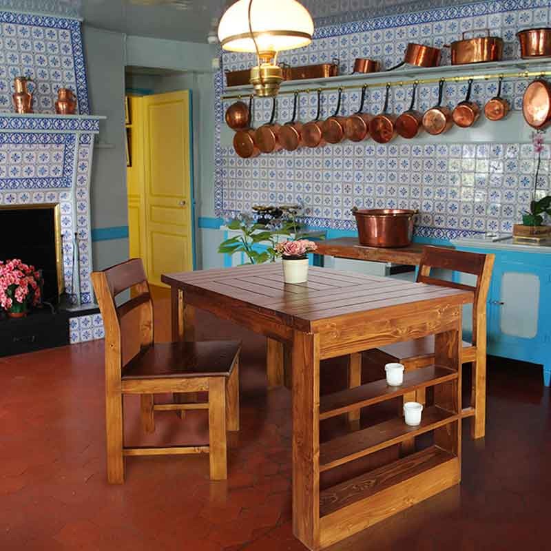 ست میز ناهارخوری طبقه دار چهارنفره چوبی