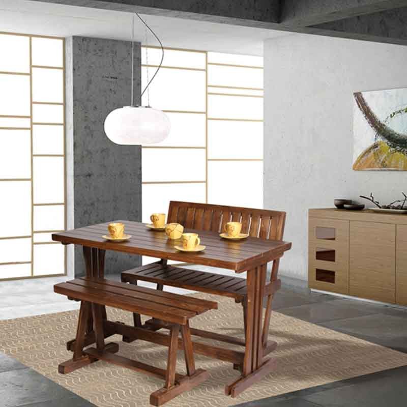 ست ناهار خوری چهار نفره چوبی مدل خورشید