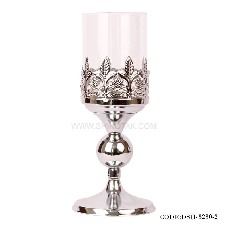 جاشمعی سیلور بلند مدل گل دار