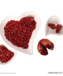 ست آجیل خوری سرامیکی هفت تکه طرح قلب