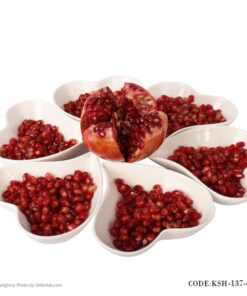 ست آجیل خوری سرامیکی هفت تکه طرح قلب