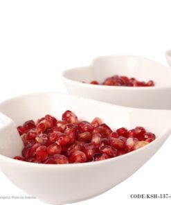 ست آجیل خوری سرامیکی هفت تکه طرح قلب