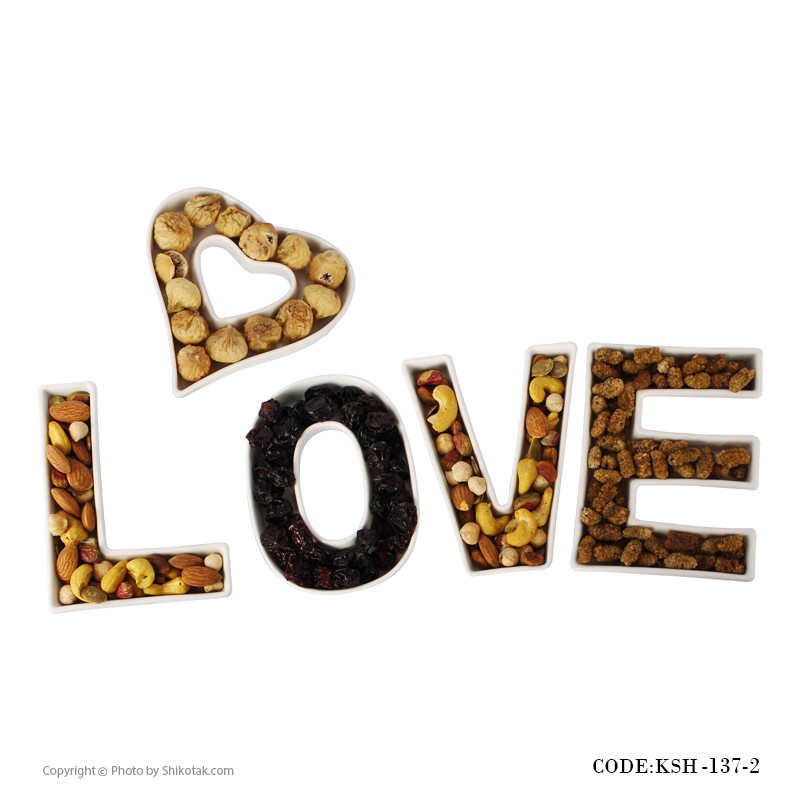 اردوخوری 5تکه سرامیکی طرح Love