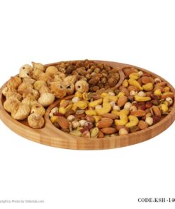 اردوخوری چوبی بامبو طرح گرد