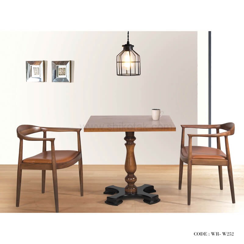 سرویس میز و صندلی ناهار خوری پایه خراطی شش نفره مدل 249