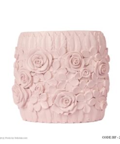 لوازم سرویس بهداشتی طرح گل سرخ صورتی