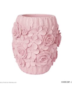 لوازم سرویس بهداشتی طرح گل سرخ صورتی