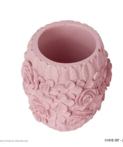 لوازم سرویس بهداشتی طرح گل سرخ صورتی