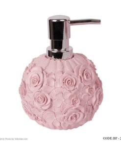 لوازم سرویس بهداشتی طرح گل سرخ صورتی